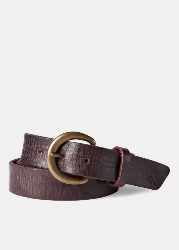 Men's Ralph Lauren Terrance Tumbled Leather Belt | 510324OKC